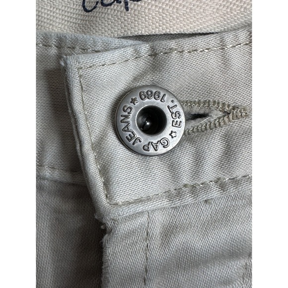Vintage Gap 1969 Capri Jeans Womens 14 Beige Light Wash High Rise Relaxed Denim - Picture 11 of 16